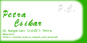 petra csikar business card